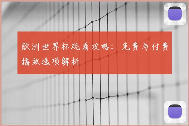 欧洲世界杯观看攻略:免费与付费播放选项解析